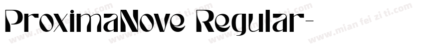 ProximaNove Regular字体转换